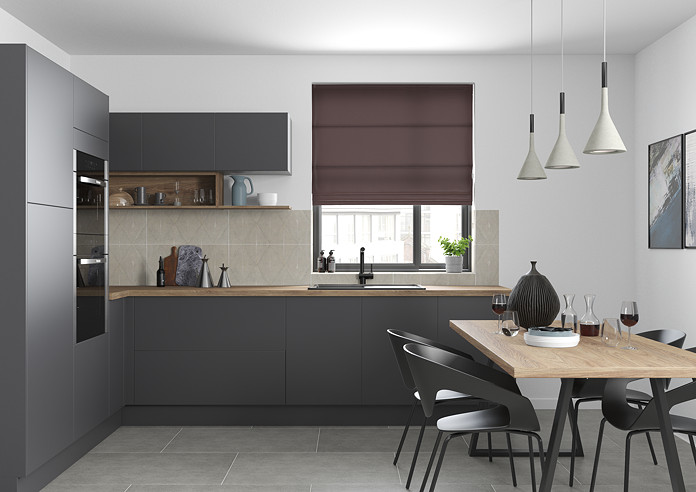 Faux Suede, Charcoal - Roman Blind - Image 5